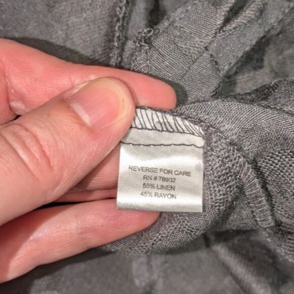 NWT Erin by Erin London Jacket 3X Women's Black Jacquard Button Down Swing Linen - Picture 7 of 7